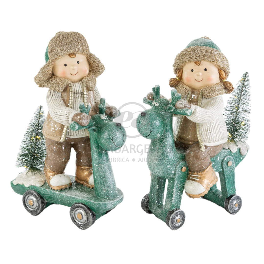 Bimbo/a Natale c/luci (2 MODELLI ASSORTITI)