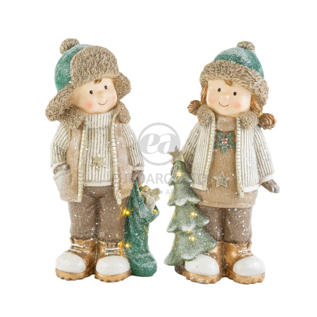 Bimbo/a Natale c/luci (2 MODELLI ASSORTITI)