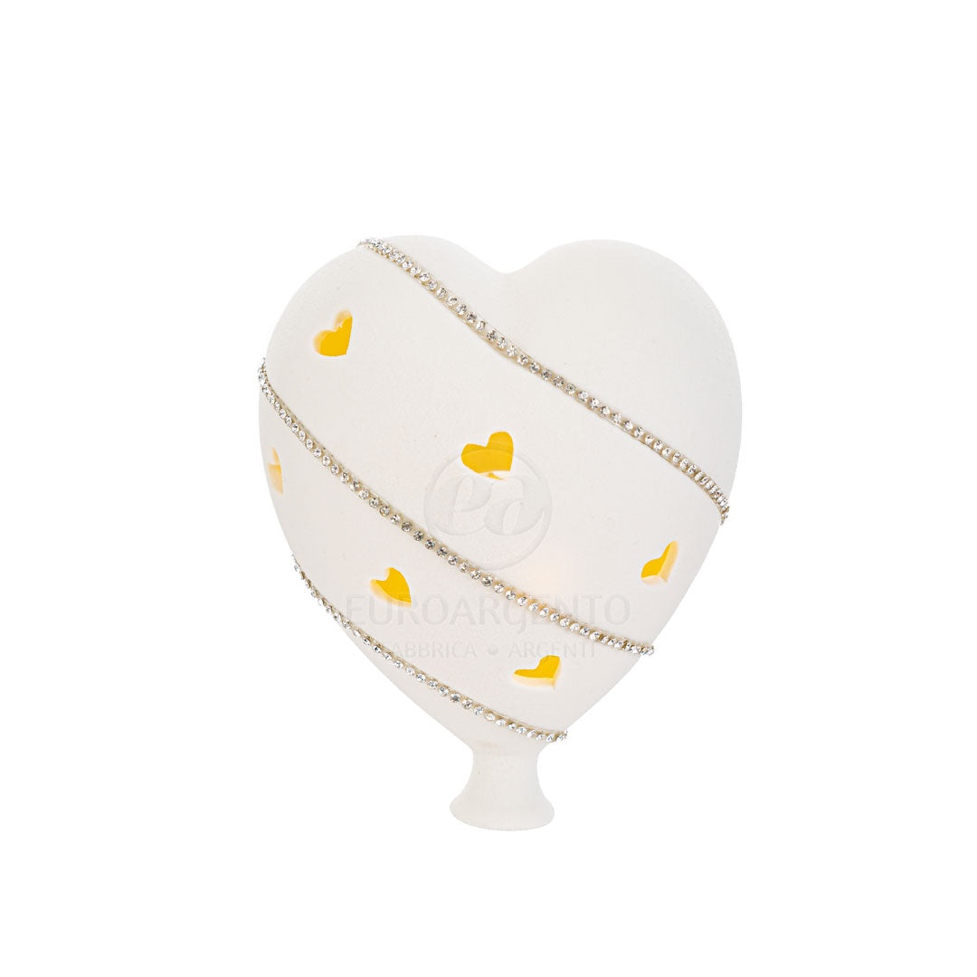 Palloncino cuore led con strass