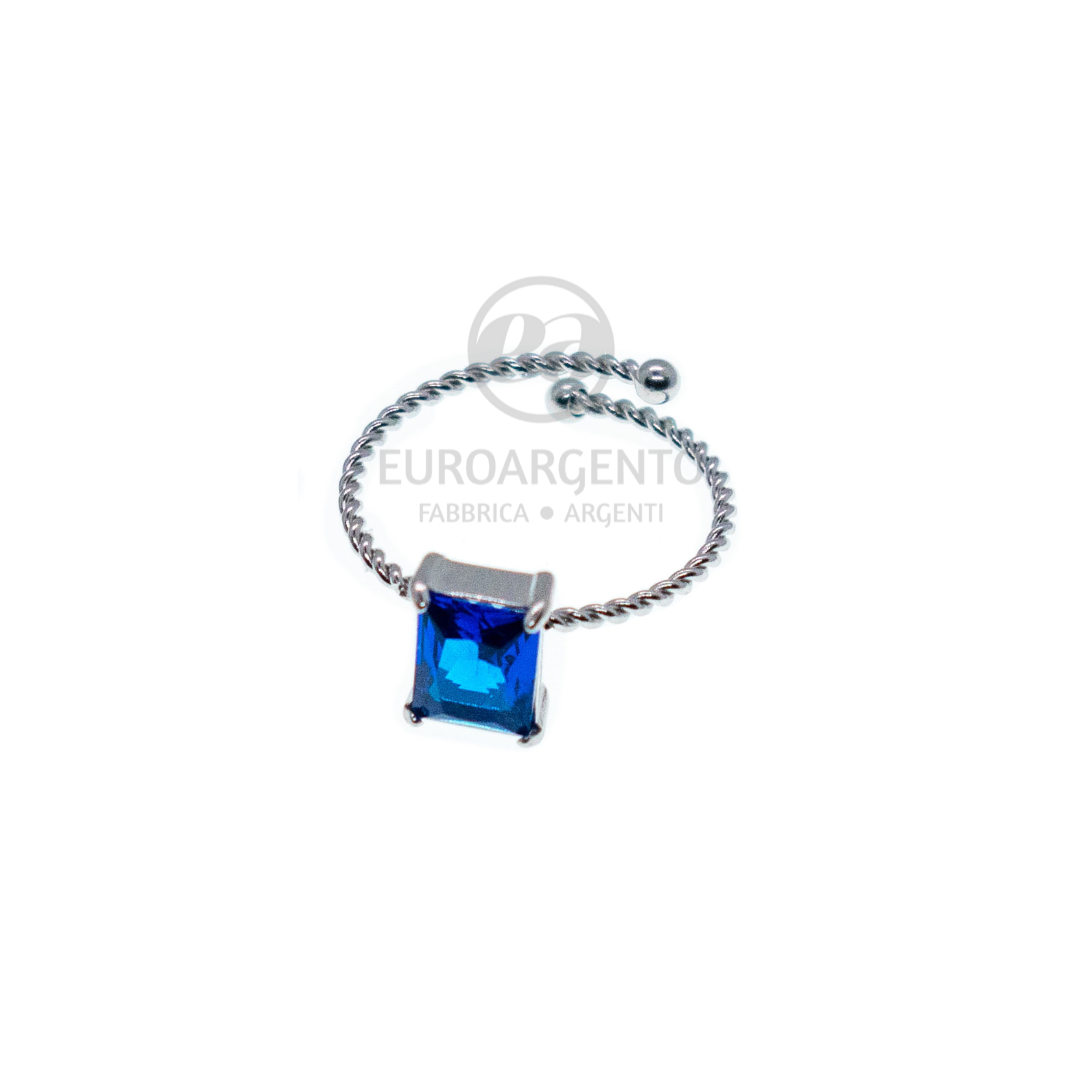 LINEA EUFORIA - Anello c/pietra rettangolare (Grande) - VARI COLORI