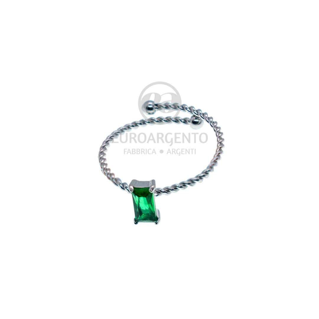 LINEA EUFORIA - Anello c/pietra rettangolare (Piccola) - VARI COLORI