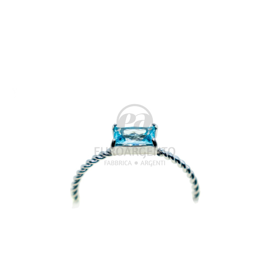 LINEA EUFORIA - Anello c/pietra rettangolare (Orizzontale) - VARI COLORI
