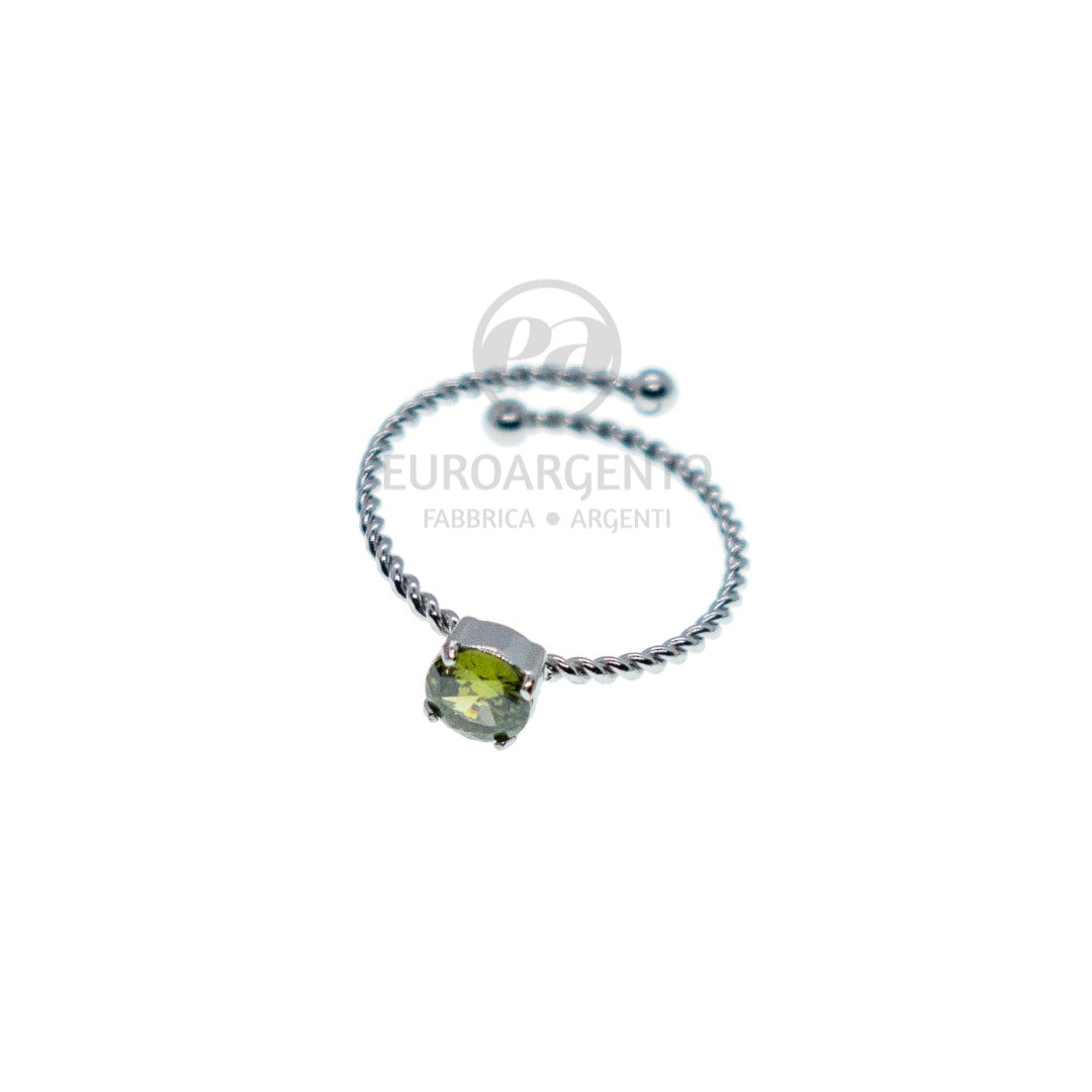 LINEA EUFORIA - Anello c/pietra tonda - VARI COLORI