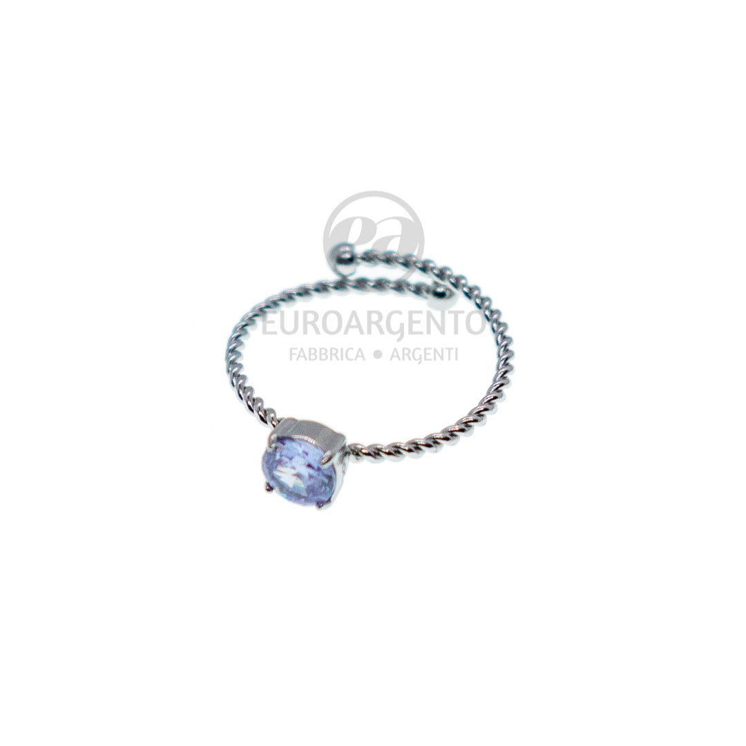 LINEA EUFORIA - Anello c/pietra tonda - VARI COLORI