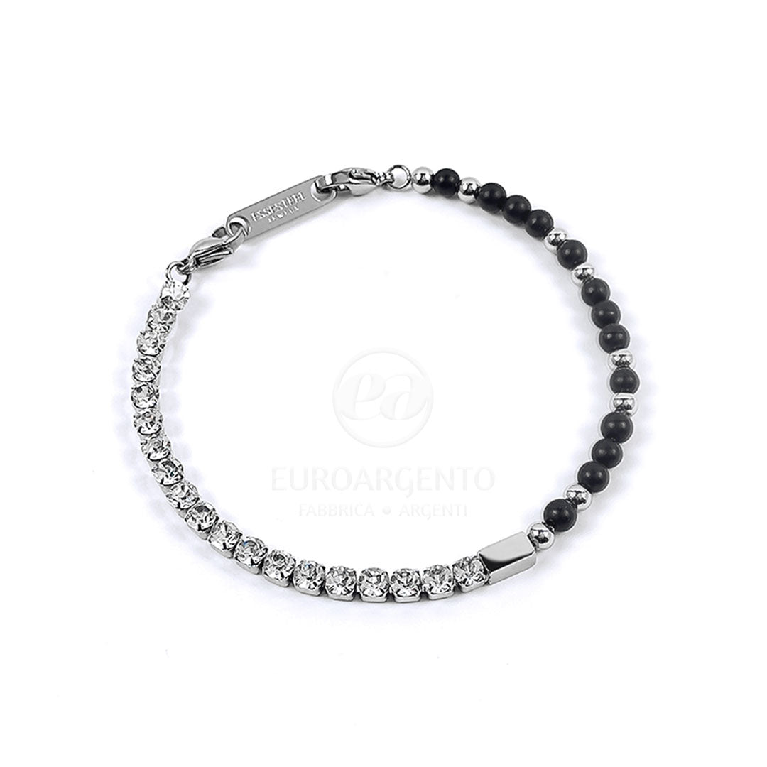 Bracciale con zirconi e pietre