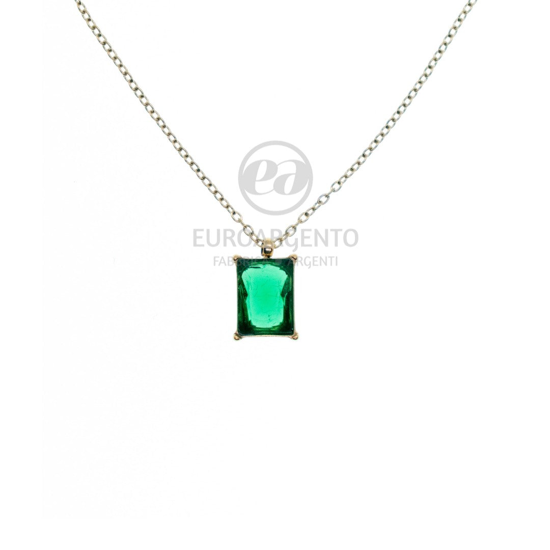 LINEA EUFORIA - Collana c/pietra rettangolare - VARI COLORI