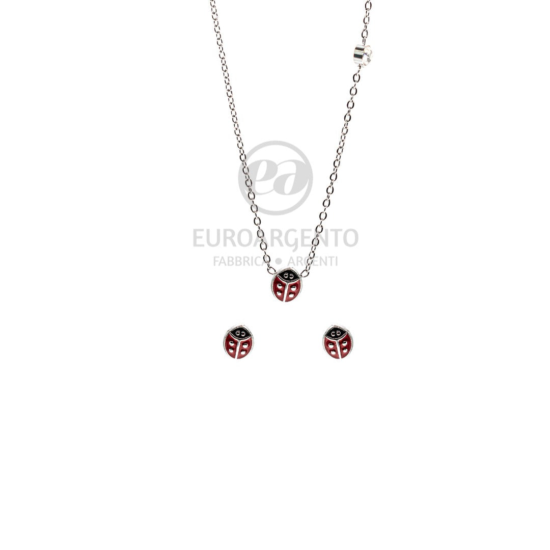 LINEA EUFORIA - Completo collana e orecchini COCCINELLA - VARI COLORI