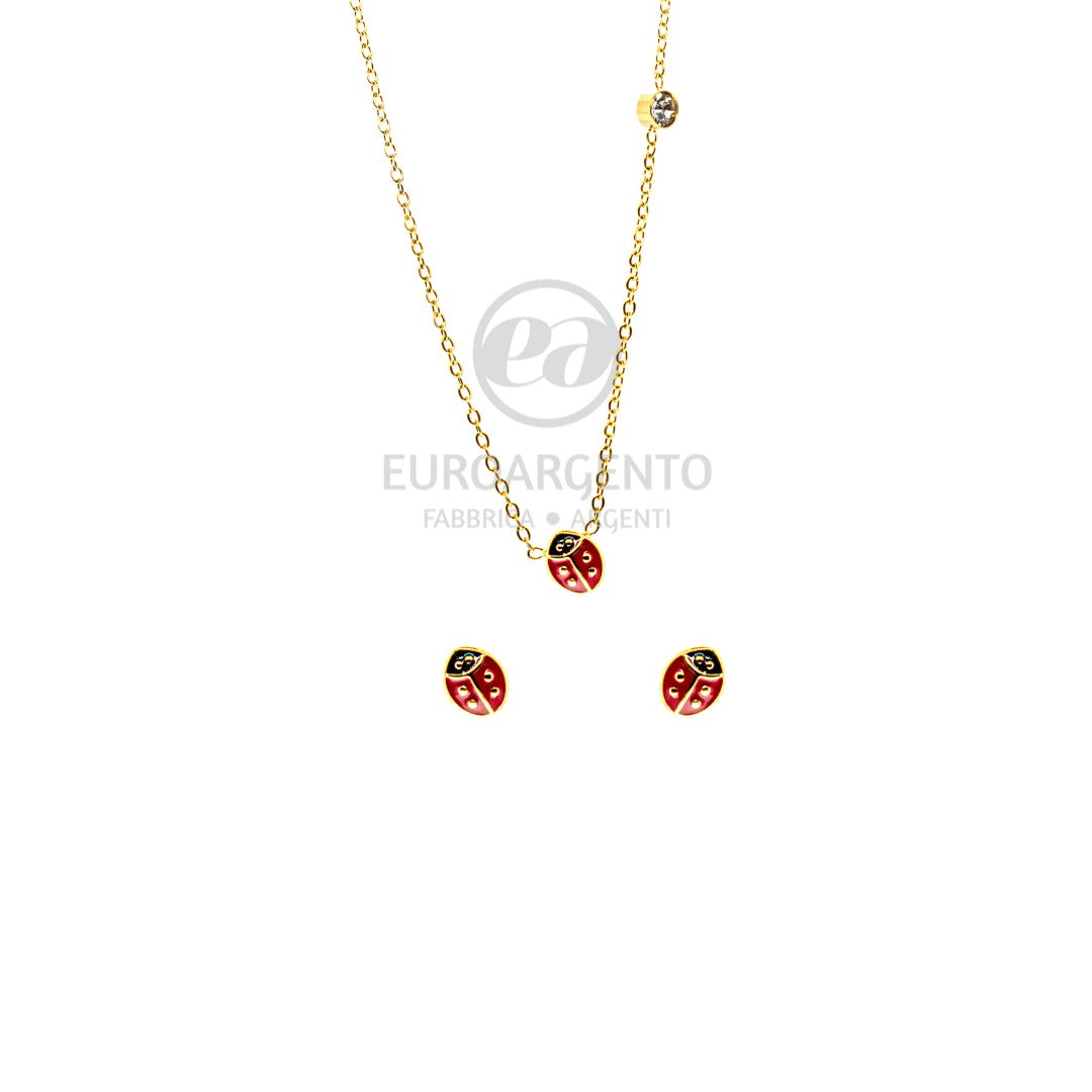 LINEA EUFORIA - Completo collana e orecchini COCCINELLA - VARI COLORI