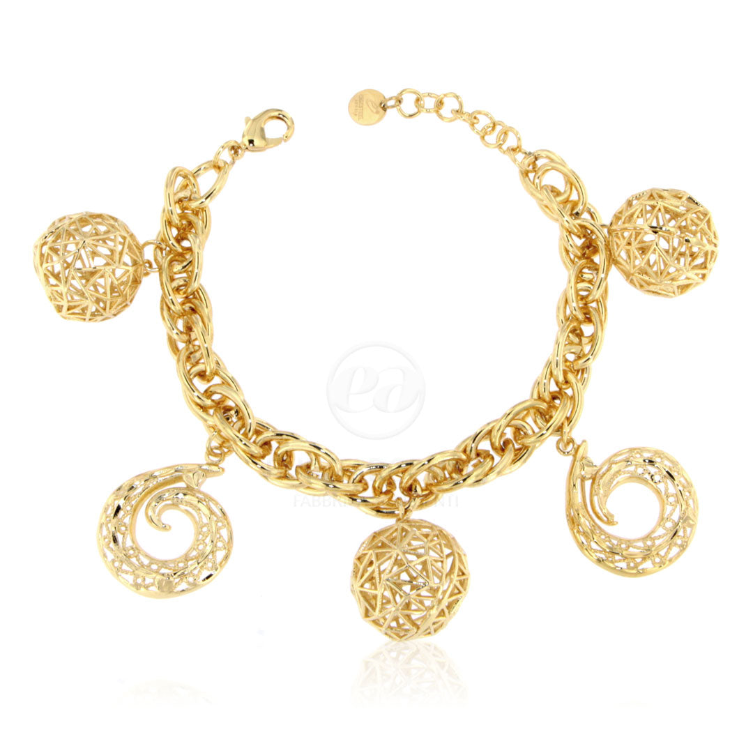 Bracciale con cubi e farfalle