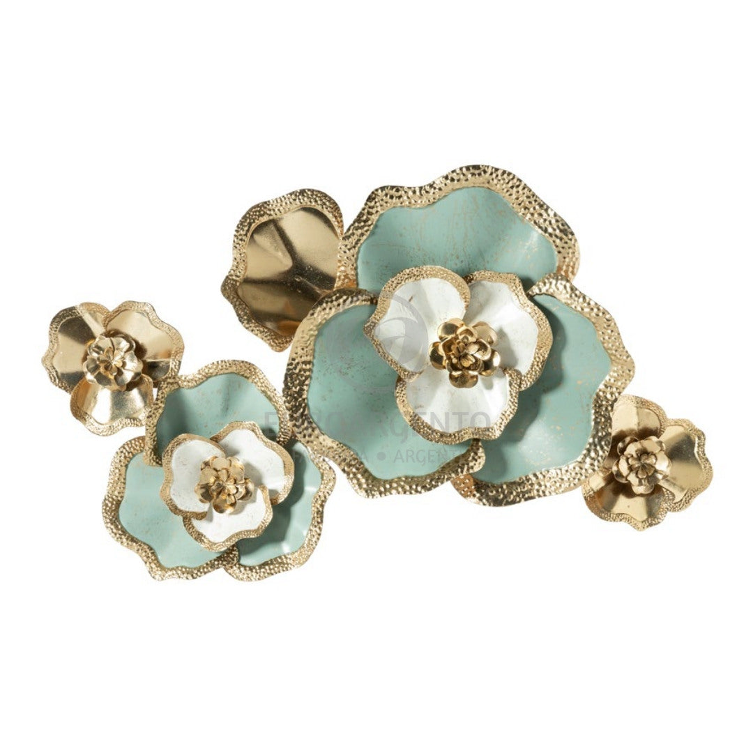 Decorazione Floreale (Oro-Bianco-Tiffany)