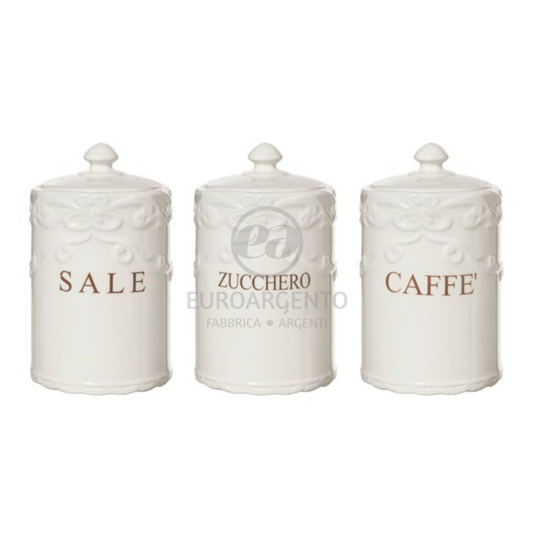 Tris Barattoli Sale, Zucchero e Caffè