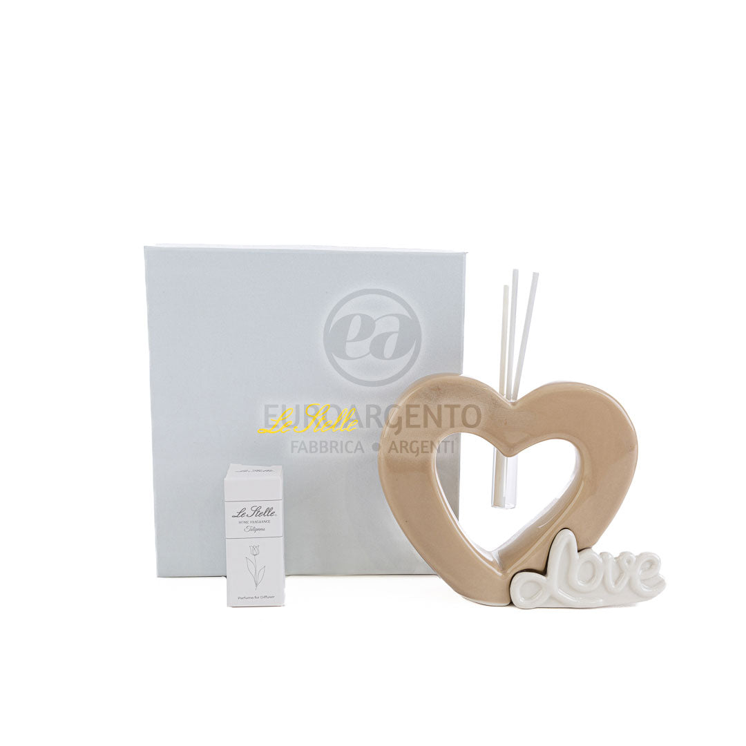 Profumatore cuore love tortora (piccolo)