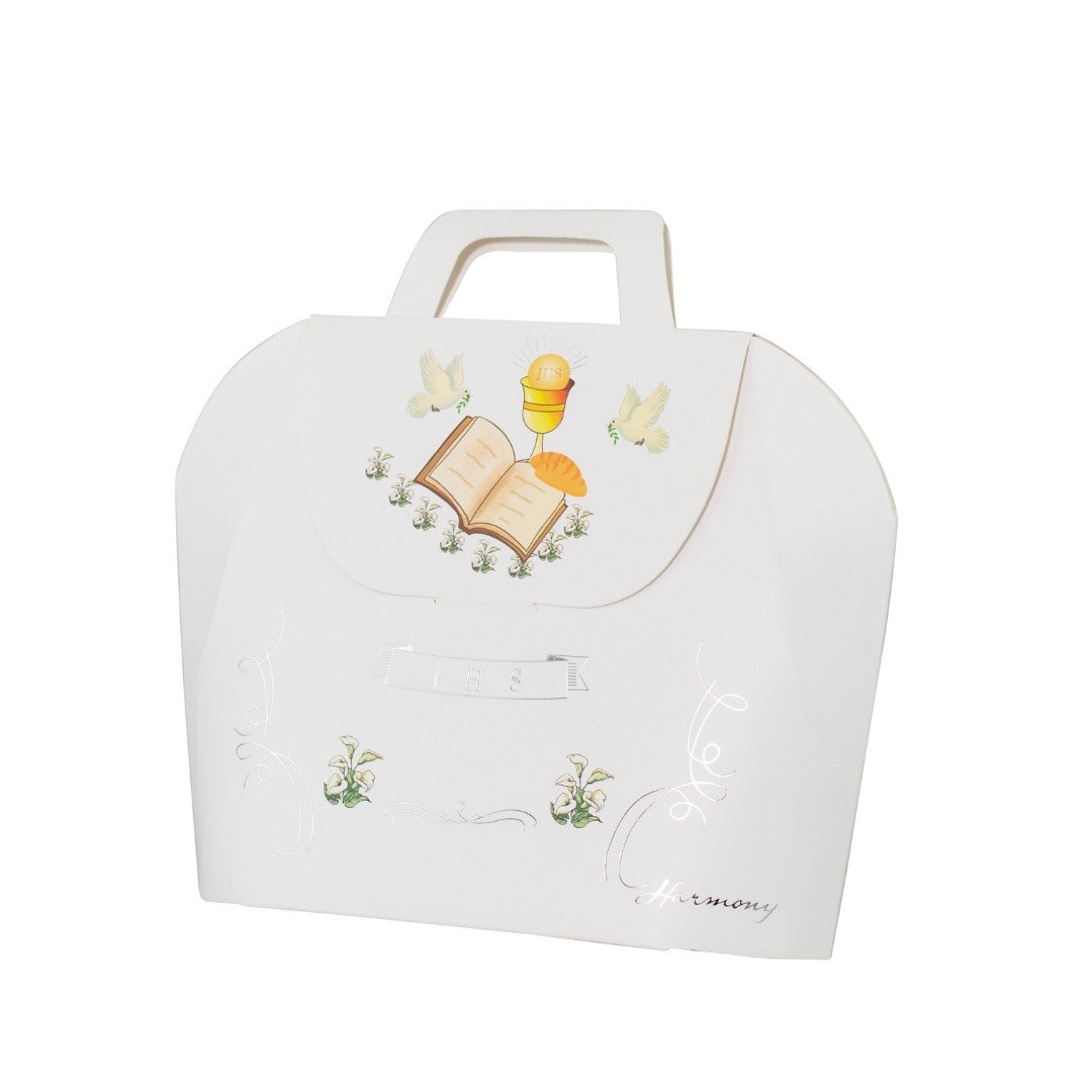 Albero della vita segnaposto o porta foto con cuore bimbo comunione (crema/bianco)