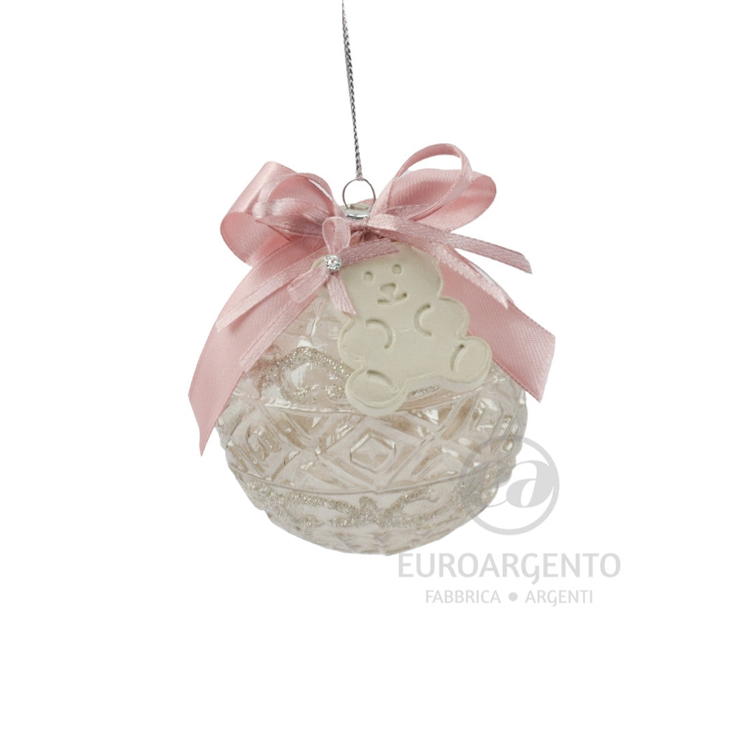 Pallina di natale con orsetto