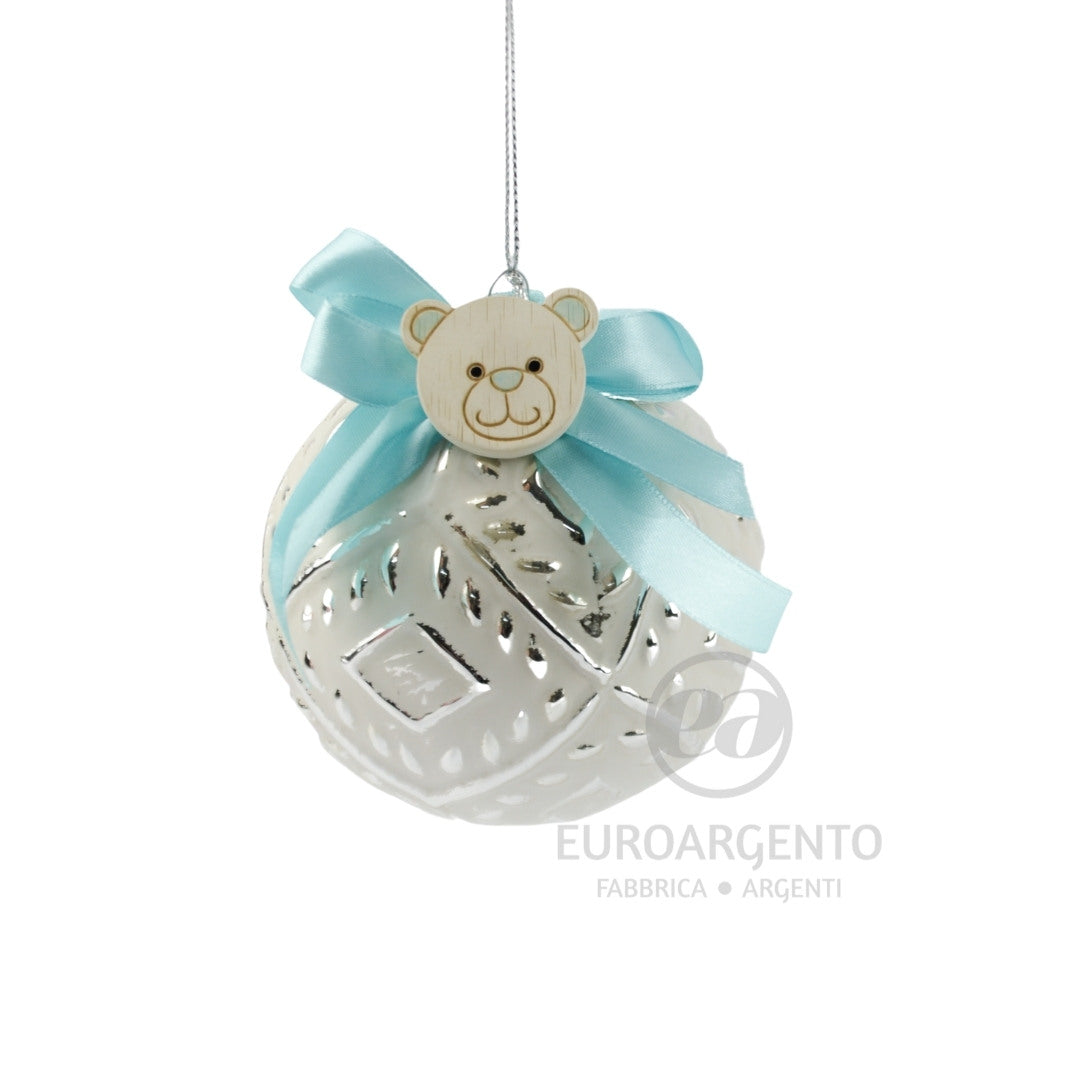 Pallina di natale con orsetto