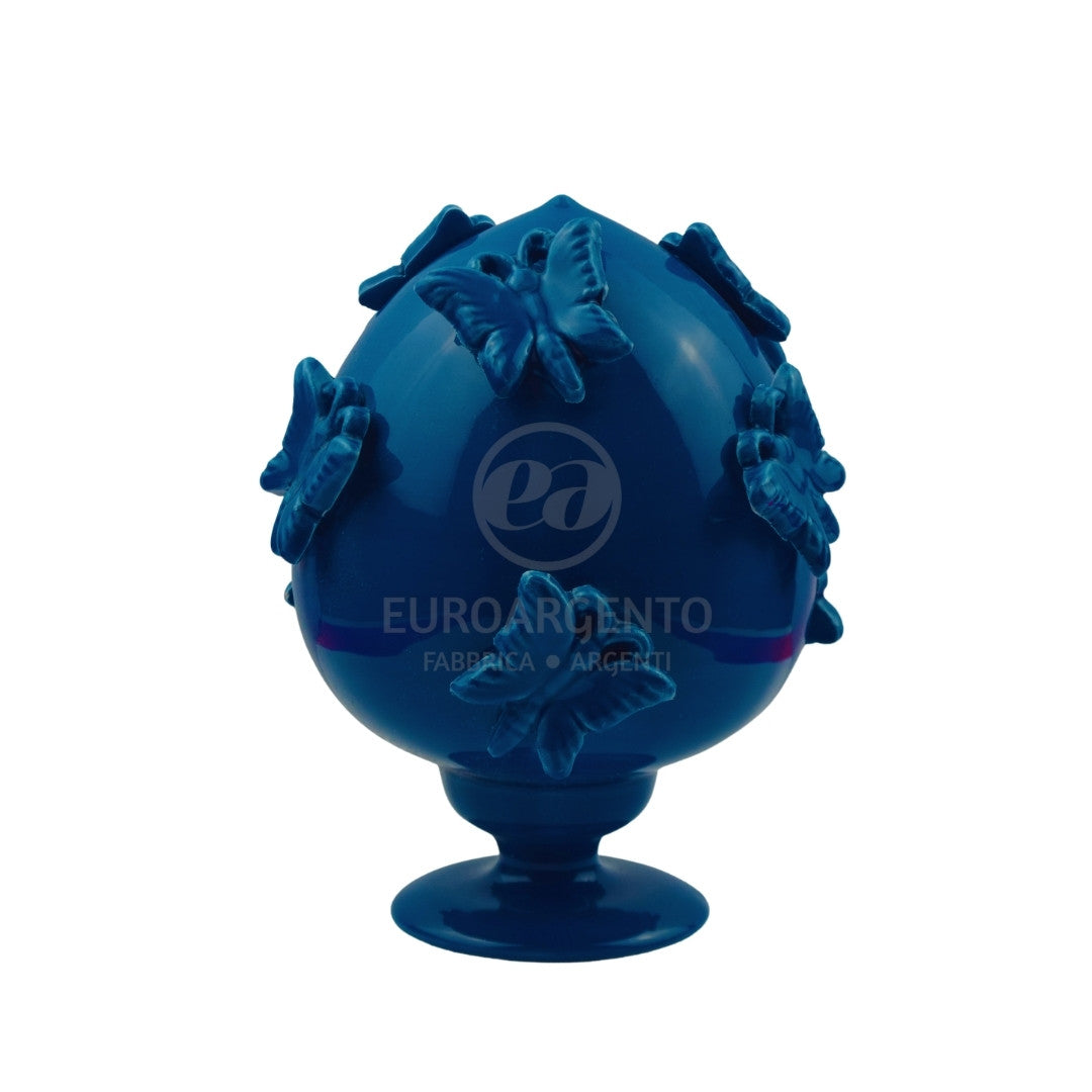 Pumo artigianale pugliese, fatto a mano, in ceramica, con farfalle.