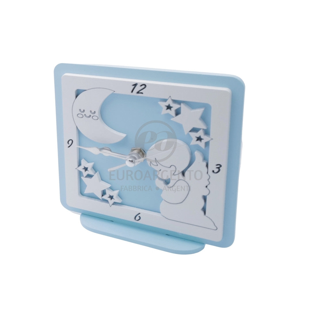Orologio da tavolo con angioletto 12x12 (azzurro)
