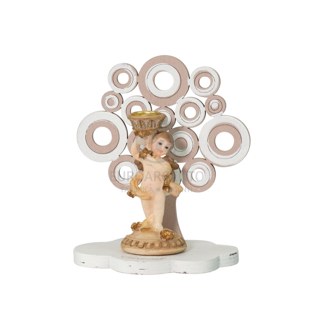 Porta candela albero della vita con angelo