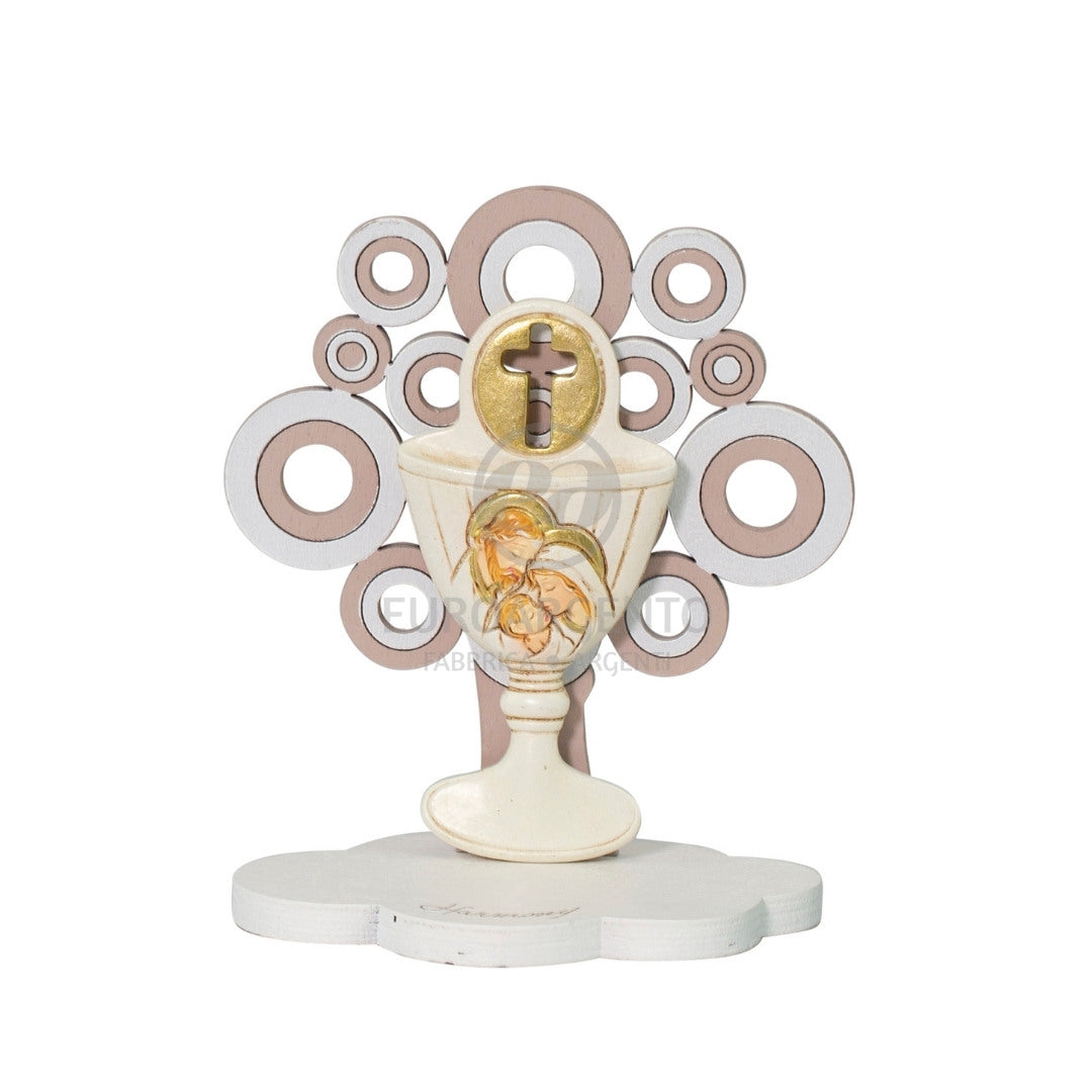 Albero della vita con calice e sacra famiglia