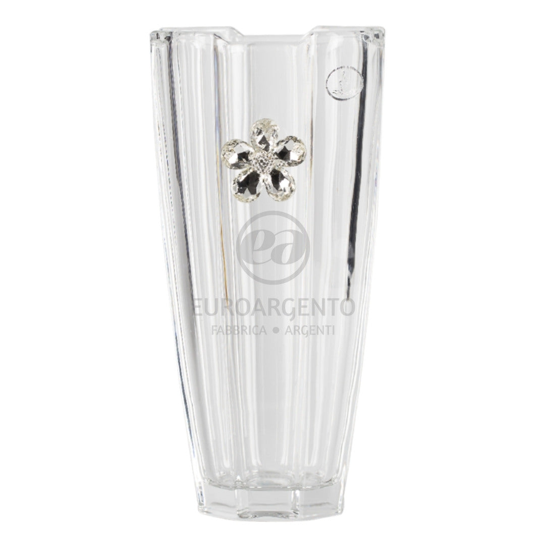 Vaso vetro con fiore