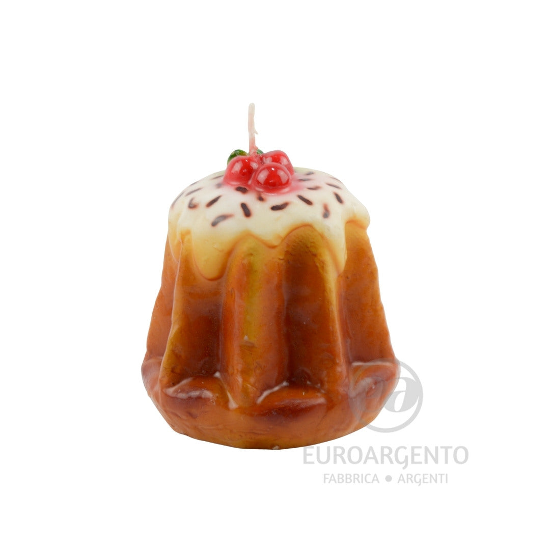 Candela pandoro con decorazioni