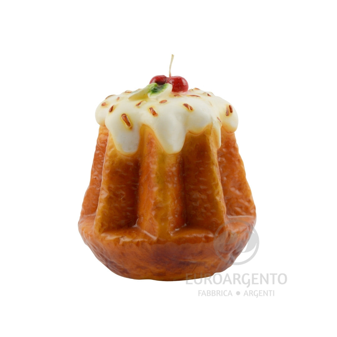 Candela pandoro con decorazioni