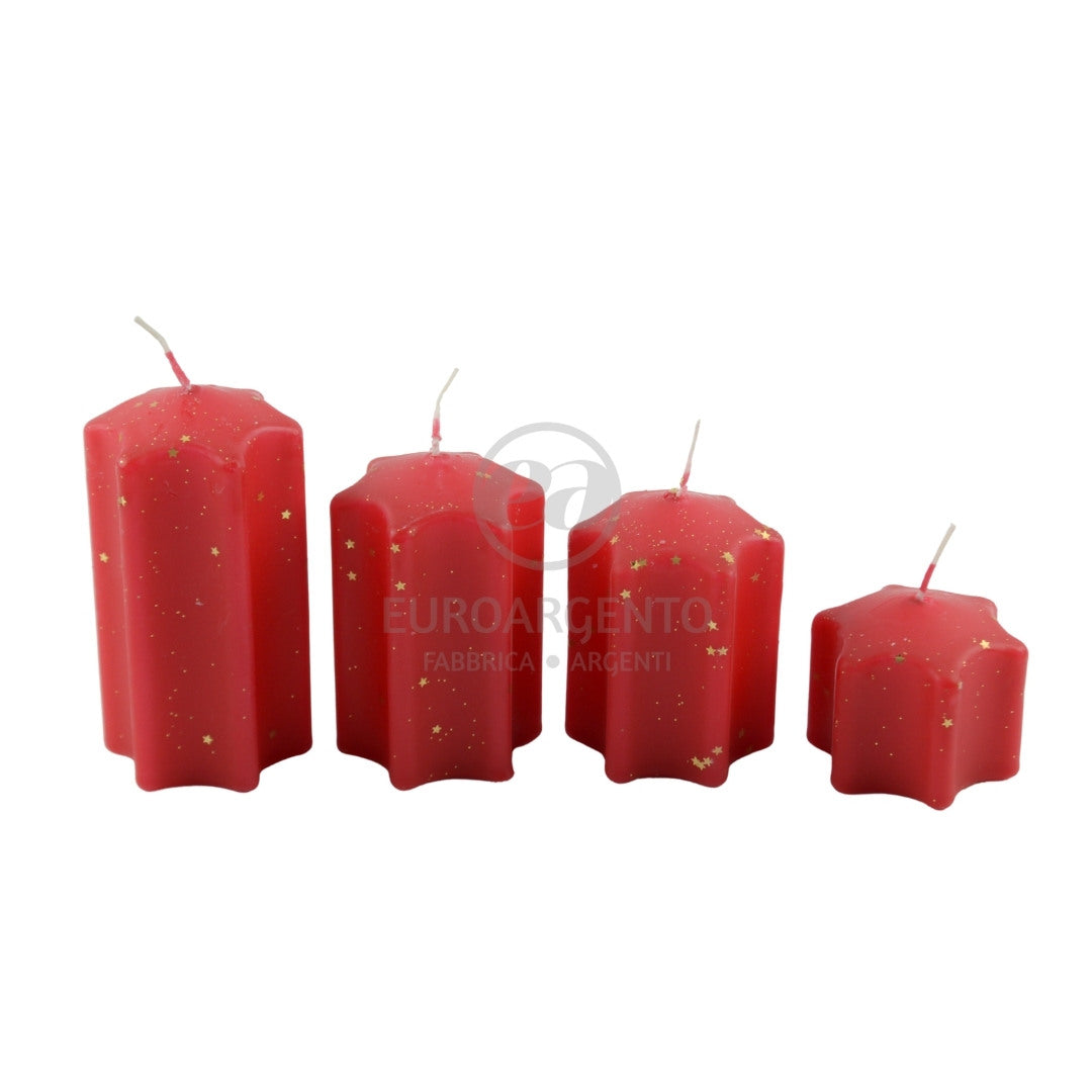 Set 4 candele a forma i stella