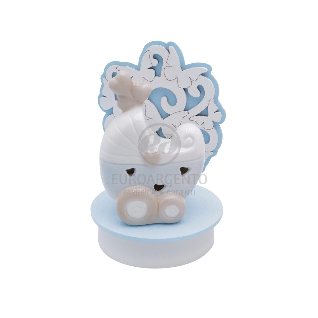 Carillon albero della vita con culla (azzurro)