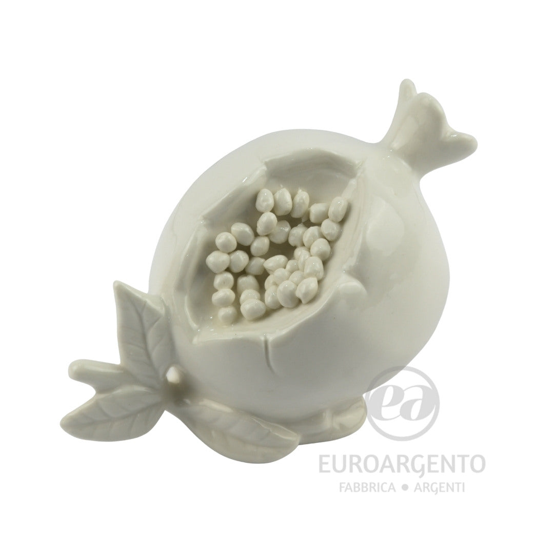 Melograno con foglie in ceramica