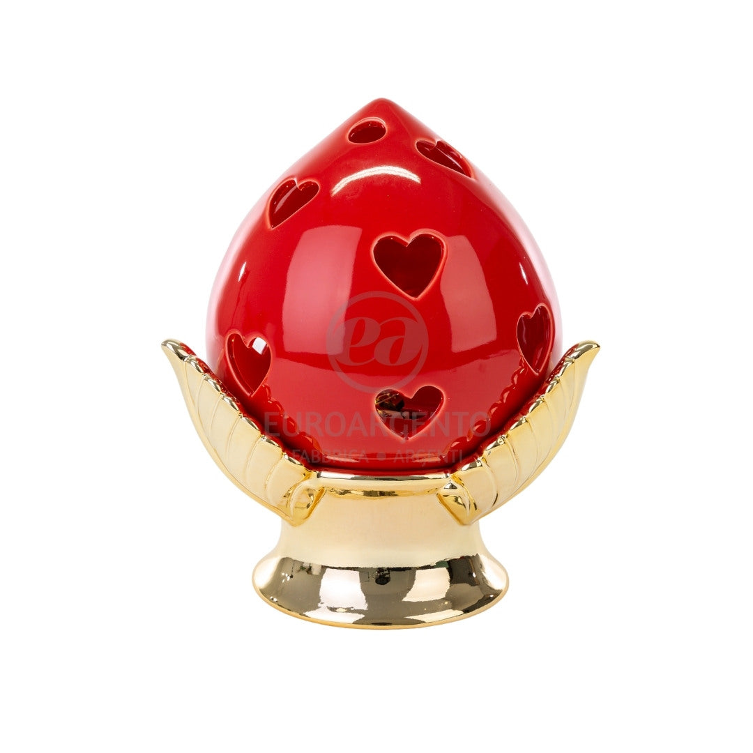 Pomo rosso con led (grande)