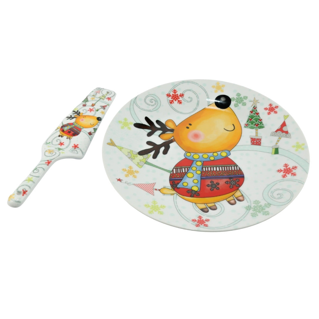 Piatto con paletta per dolce - Christmas