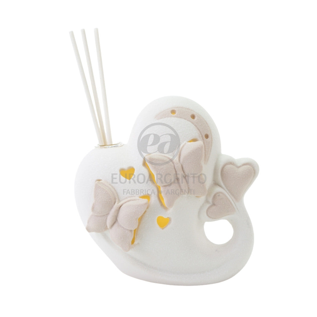 Profumatore cuore con farfalle con led