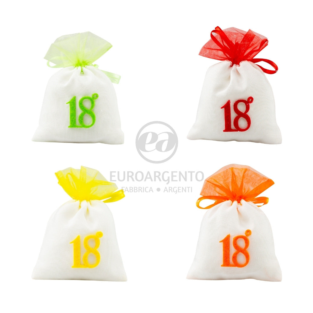 Sacchettino porta confetti con 18