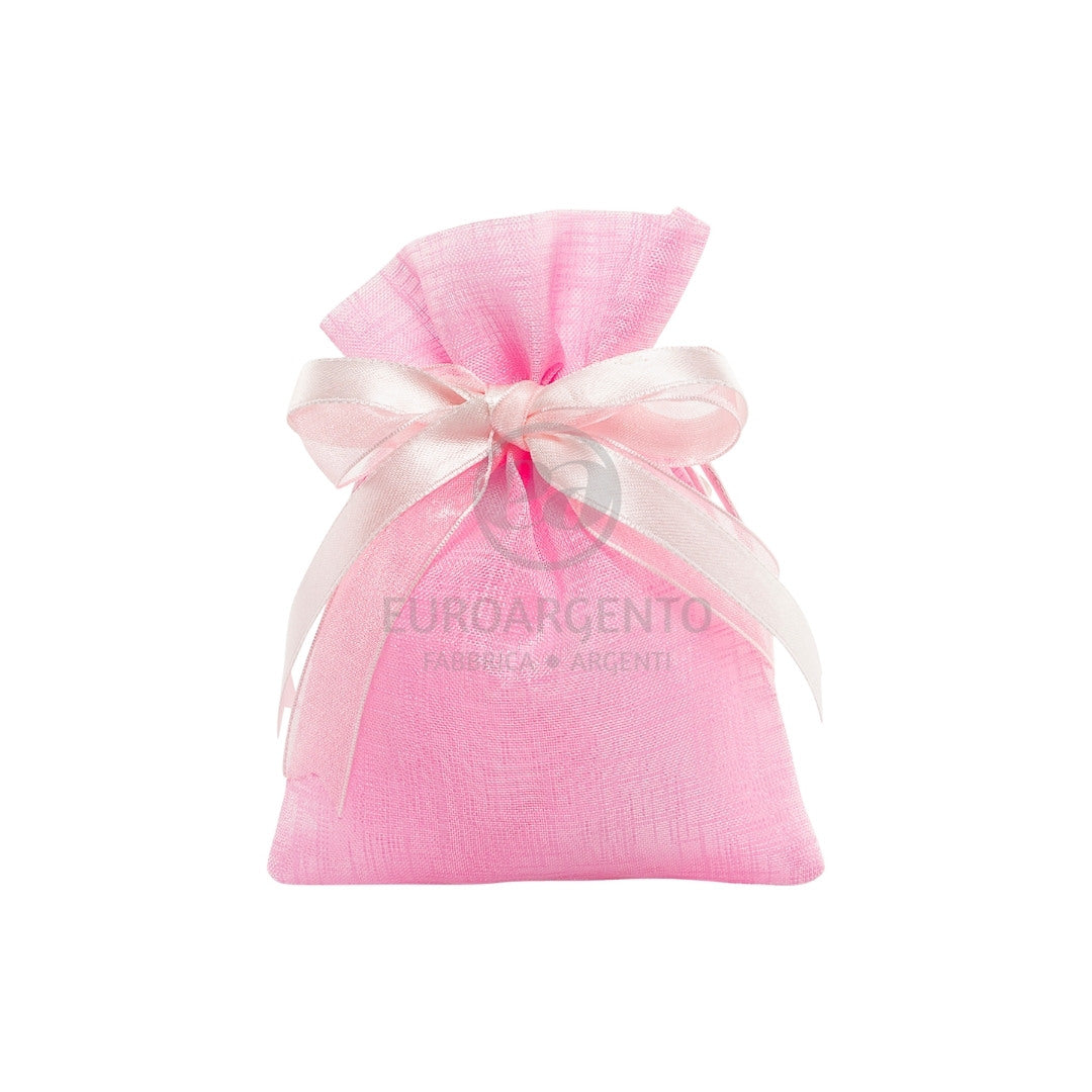 Sacchettino porta confetti con tiranti (rosa)