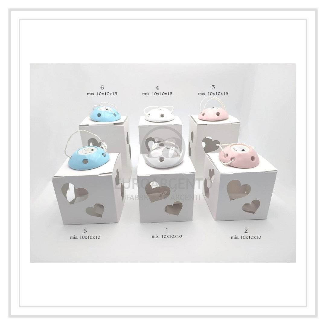 Portacandela fiore con sposi su vespa e albero della vita