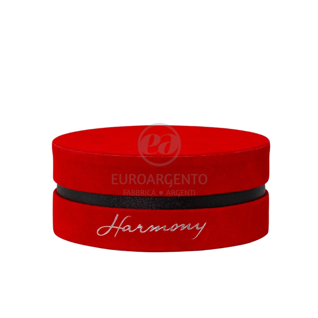 Scatolina porta confetti tonda (rosso/nero)