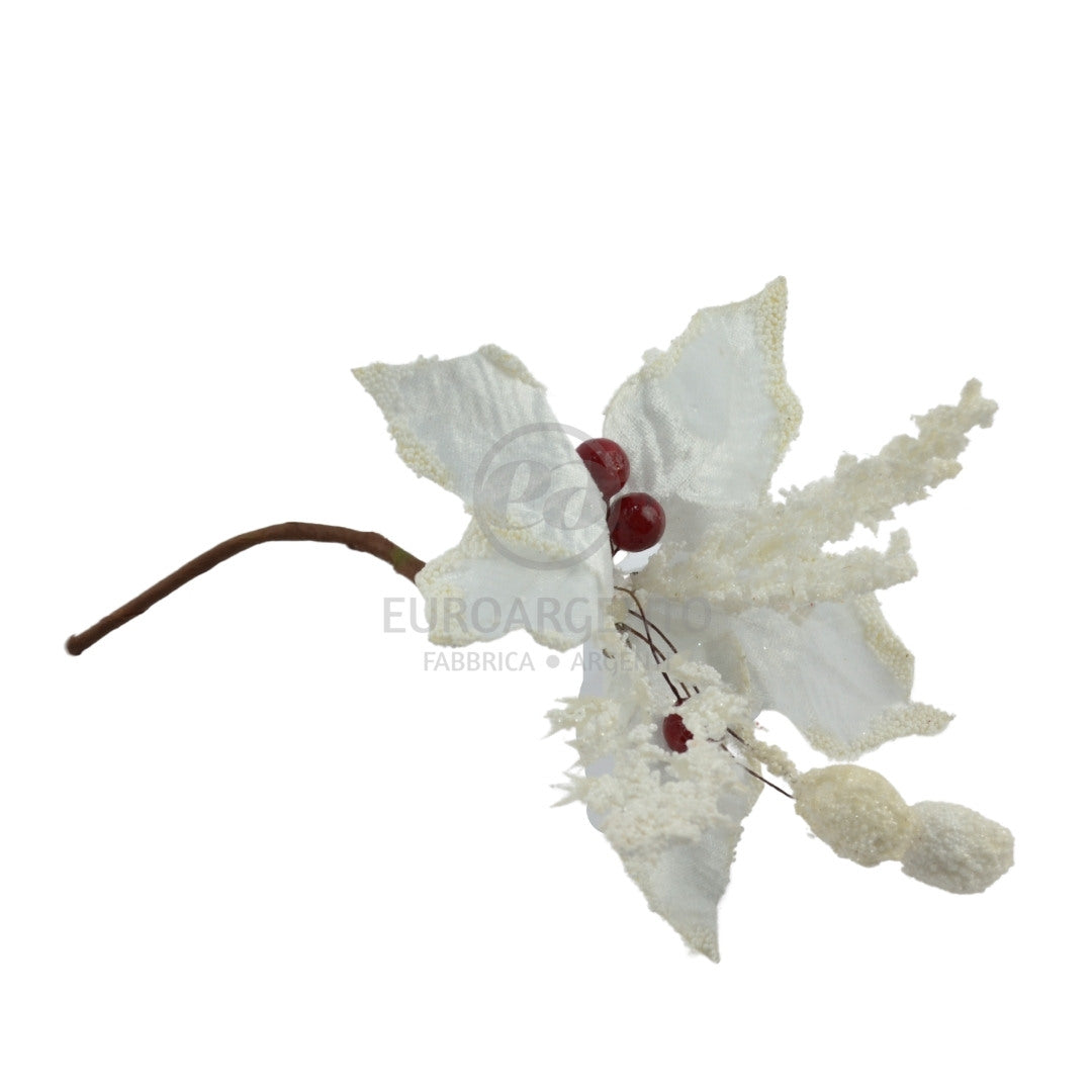 Stelo stella di natale artificiale bianca