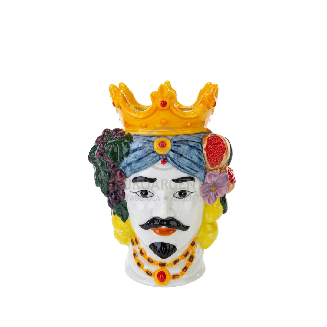 Vaso testa di moro uomo (piccolo)