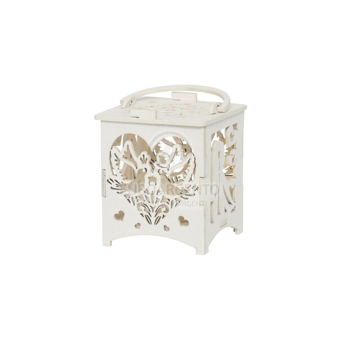 Lanterna sposi in legno con led