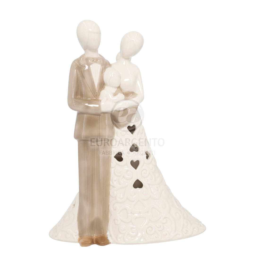 Sacra Famiglia porcellana con led (grande)