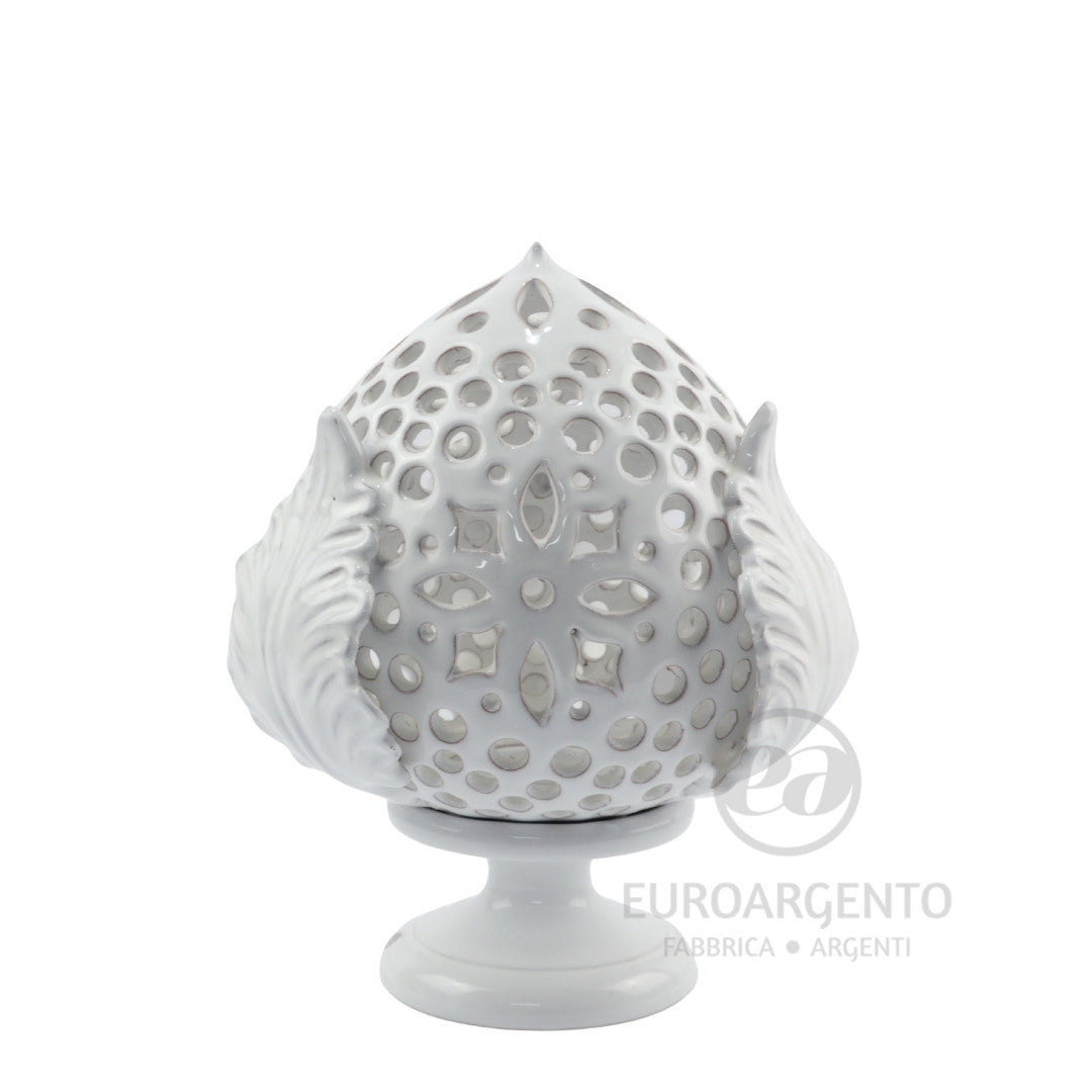 Pumo lampada e portacandela (bianco)