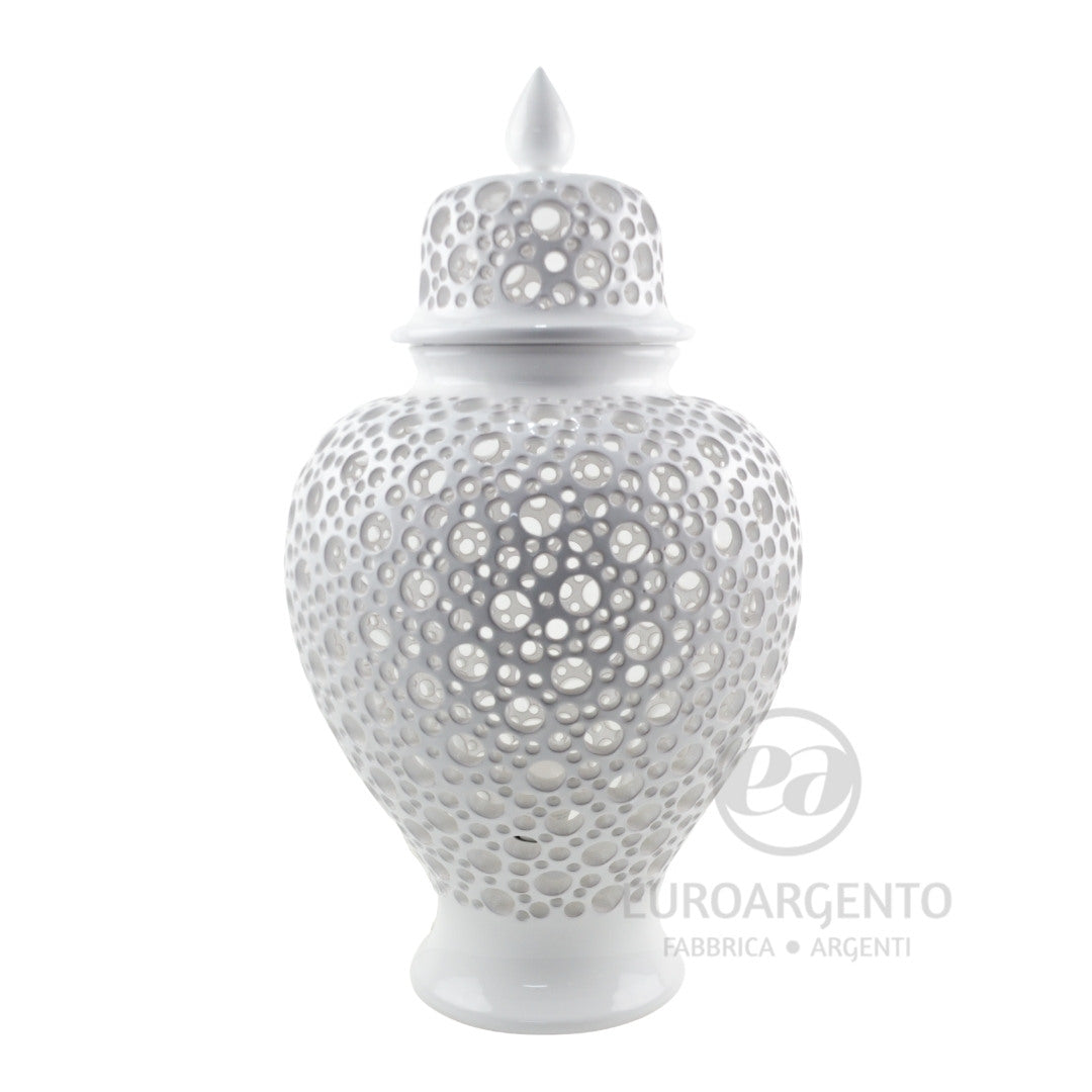 Lampada potiche traforata