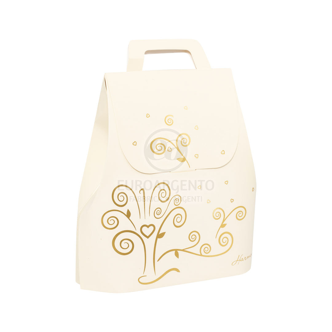 Profumatore cuore con corona e con led (bianco/tortora)