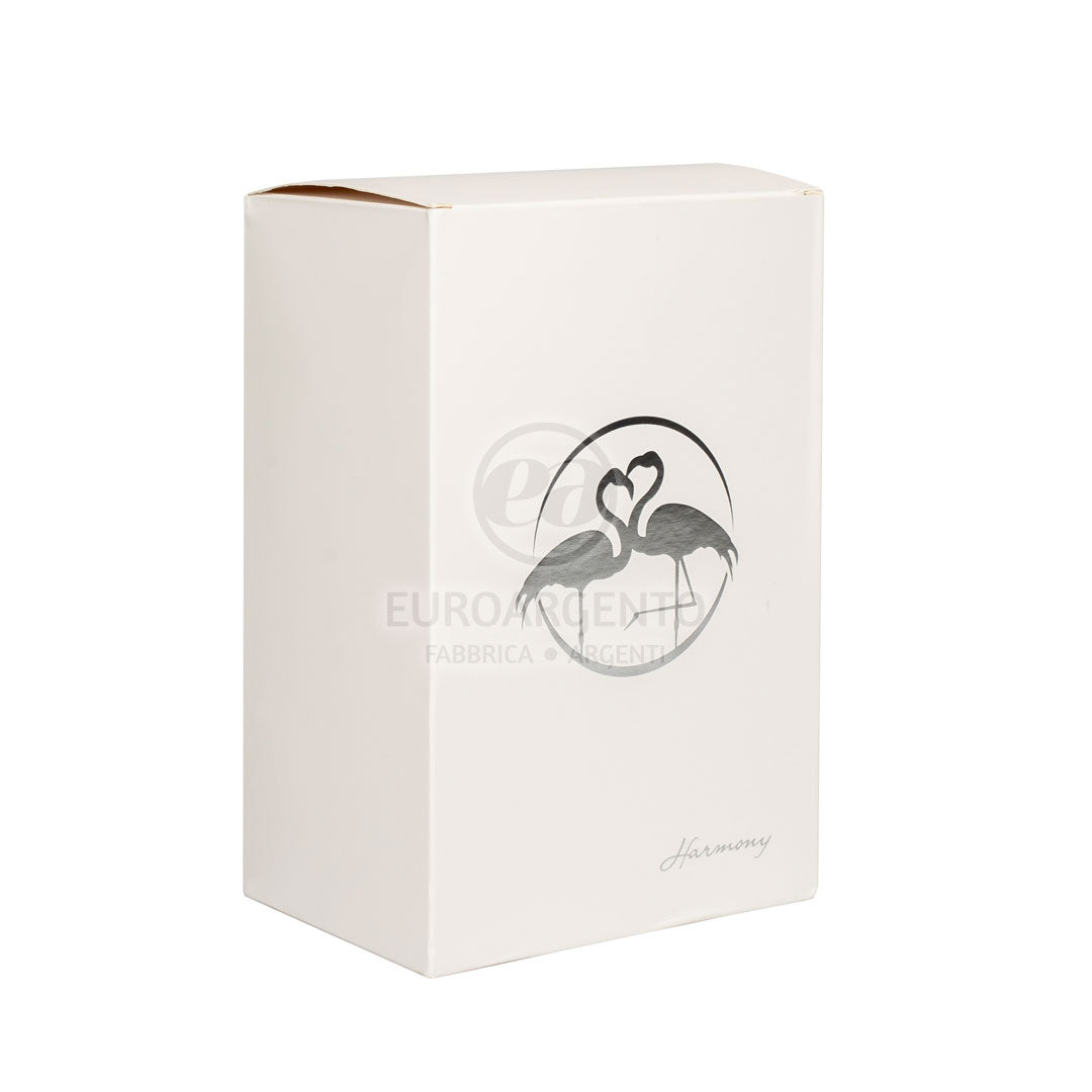 Porta candela cristallo glitter bianco