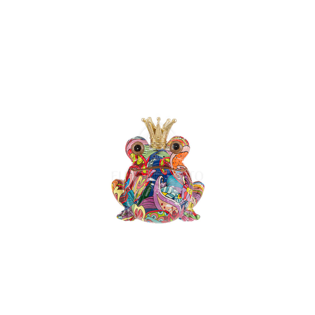 Salvadanaio frog resina multicolor (medio)