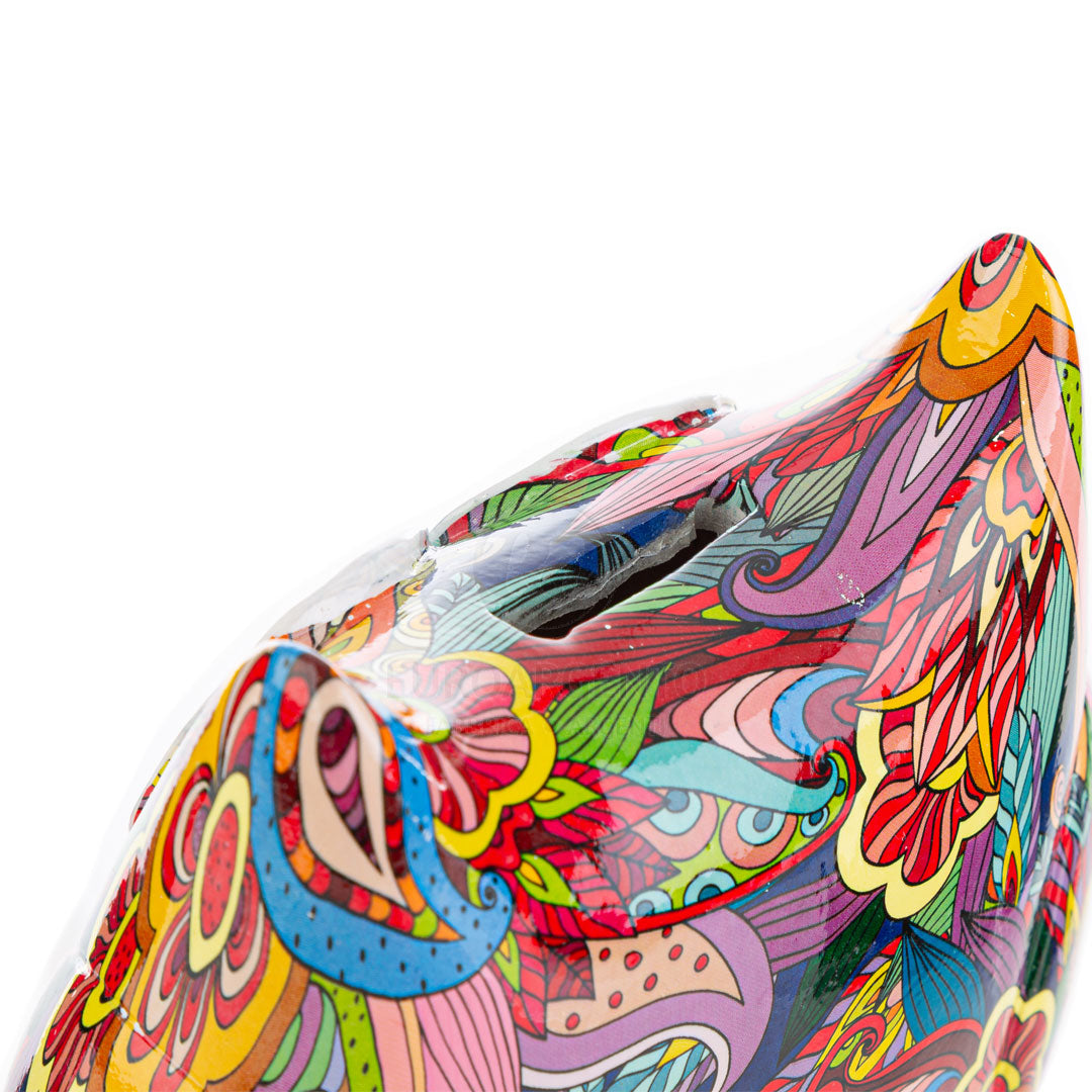 Salvadanaio gufo resina multicolor (grande)