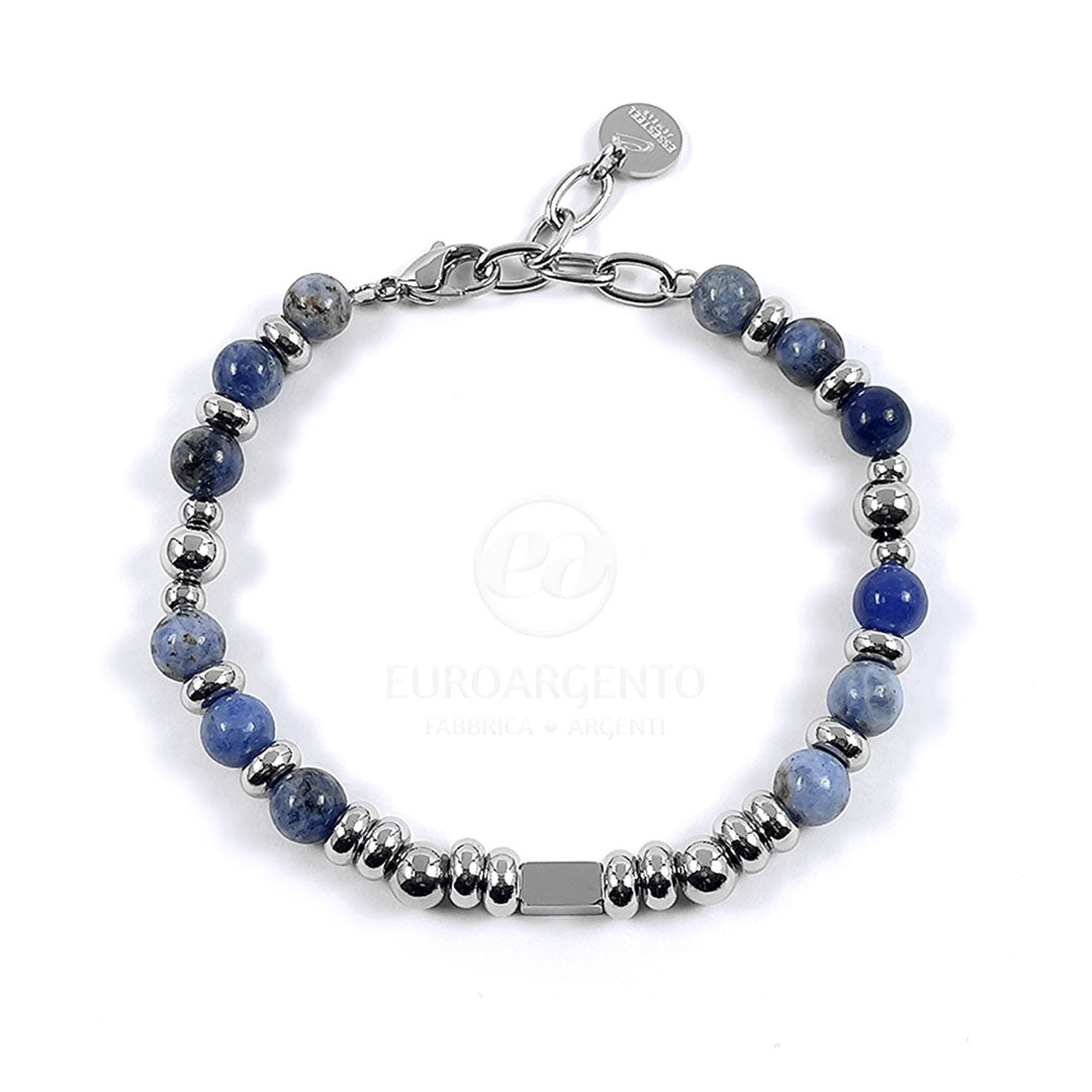 Bracciale con pietre azzurre