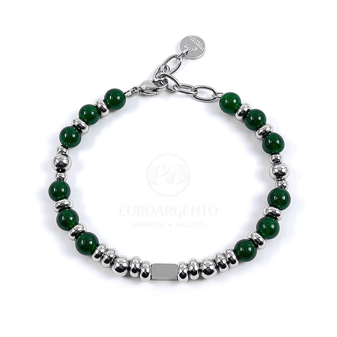 Bracciale con pietre verdi