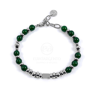 Bracciale con pietre verdi