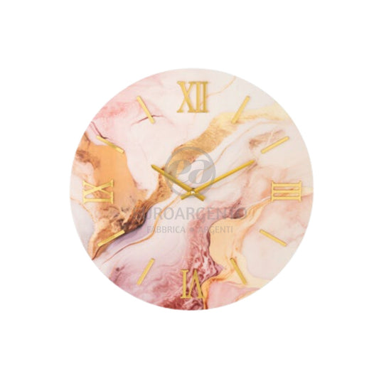 Orologio effetto marmo (Rosa-Oro-Rame)